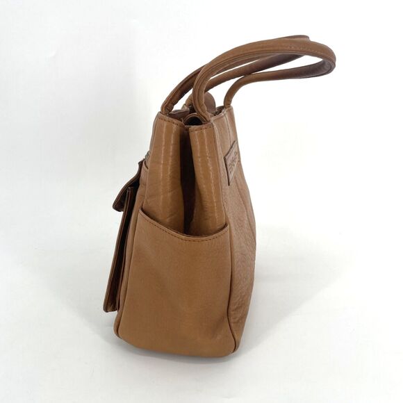 Vintage Fossil Brown Leather Mini Tote Key Purse Double Handles Handbag 75082 - Picture 6 of 14